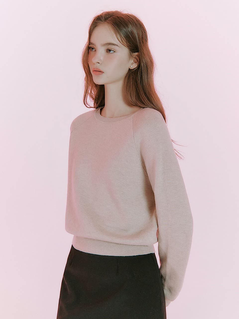 Rusi round cash wool crop knit(2colors)