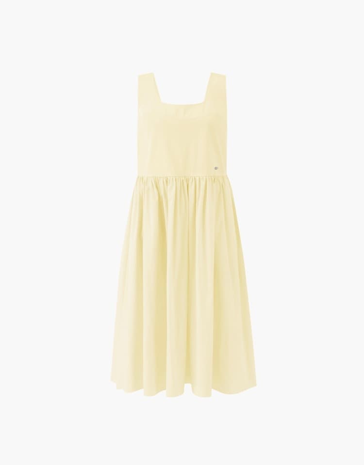 wide strap dress - light yellow