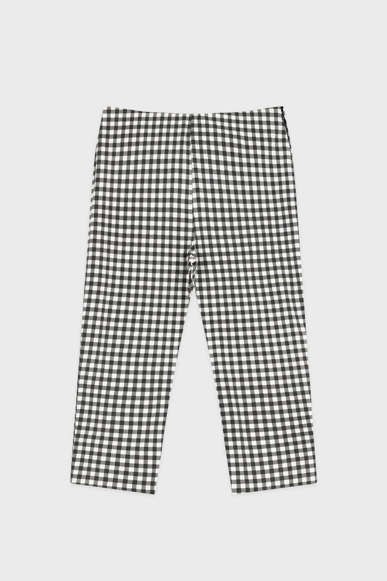 Gingham Capri Pants (Black)
