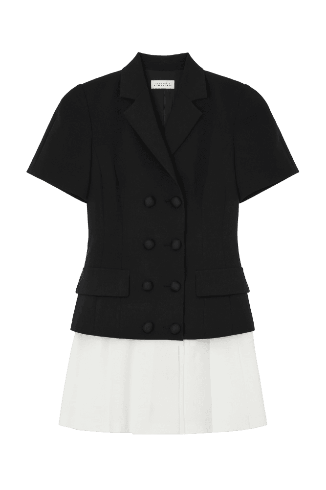 Tailor Muse Pleat Dress (Black)