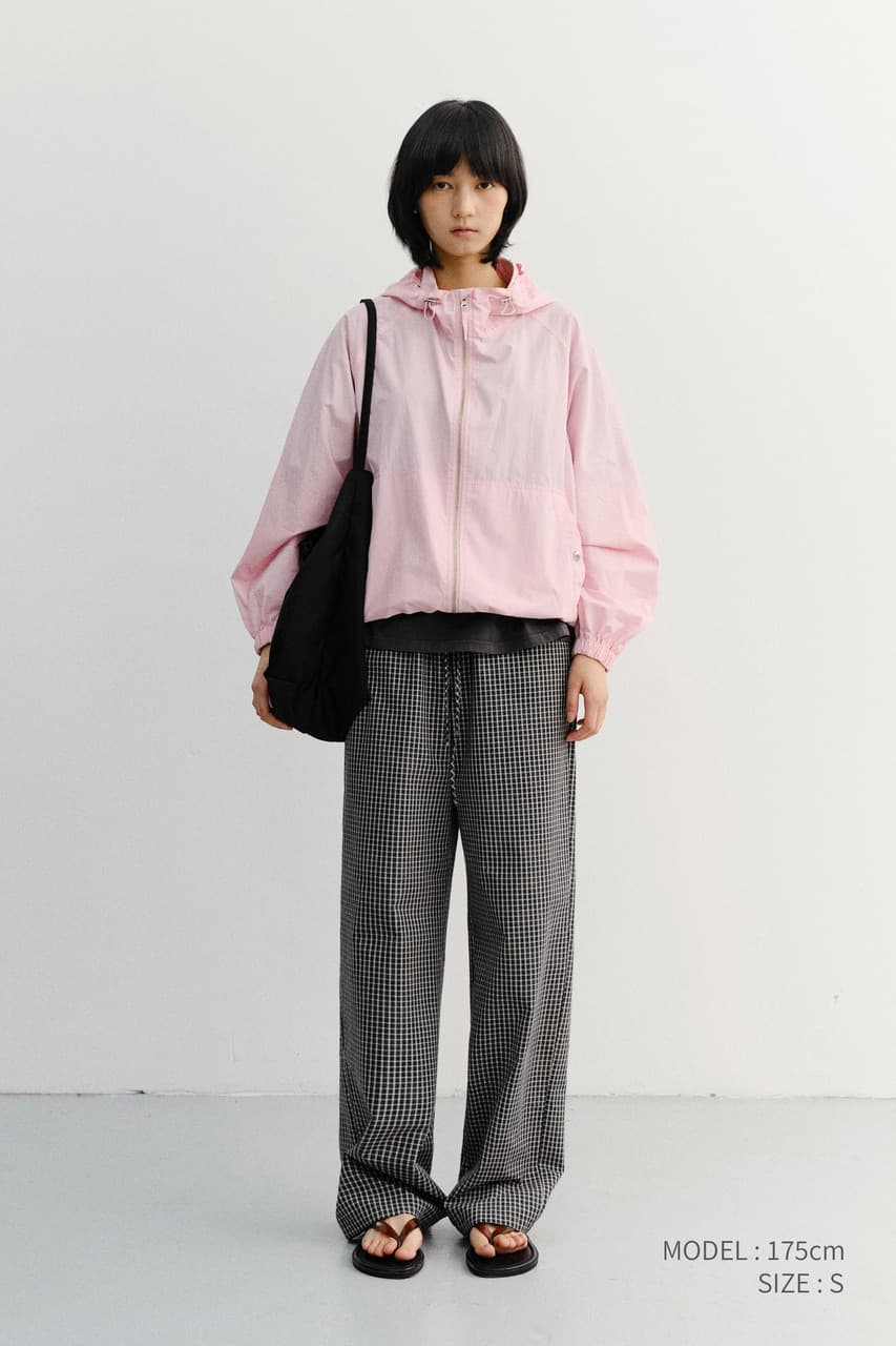 PAJAMA STRING PANTS BLACK CHECK_UDPA6B222BK