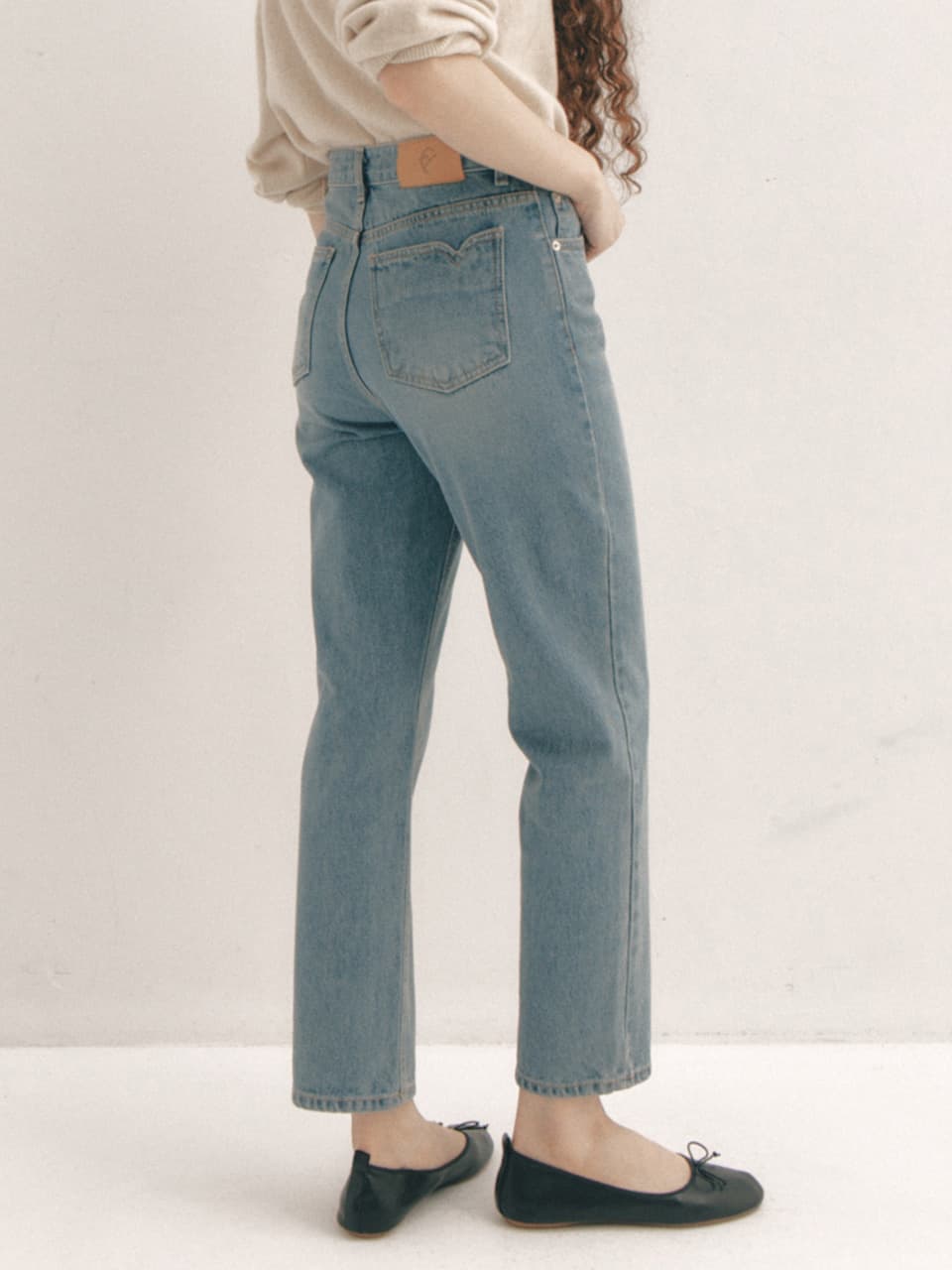 Heart Pocket Denim Pants_Straight Fit (Long/Short)(2color)