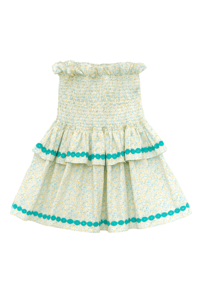 Ruffled Smock Mini Skirt (Yellow)