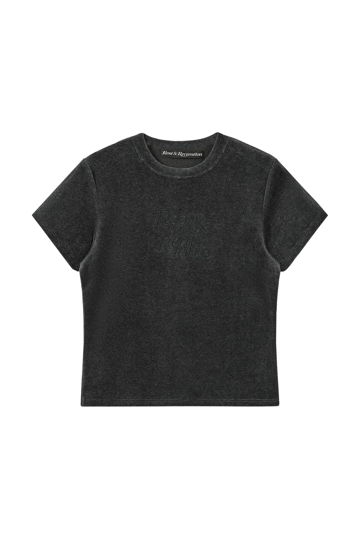 VELVET LOGO T-SHIRT - BLACK
