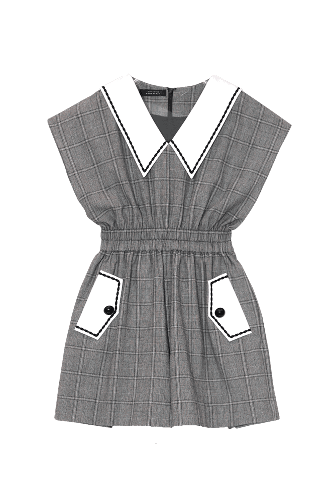 Classic Collar Jumpsuit (Gray)