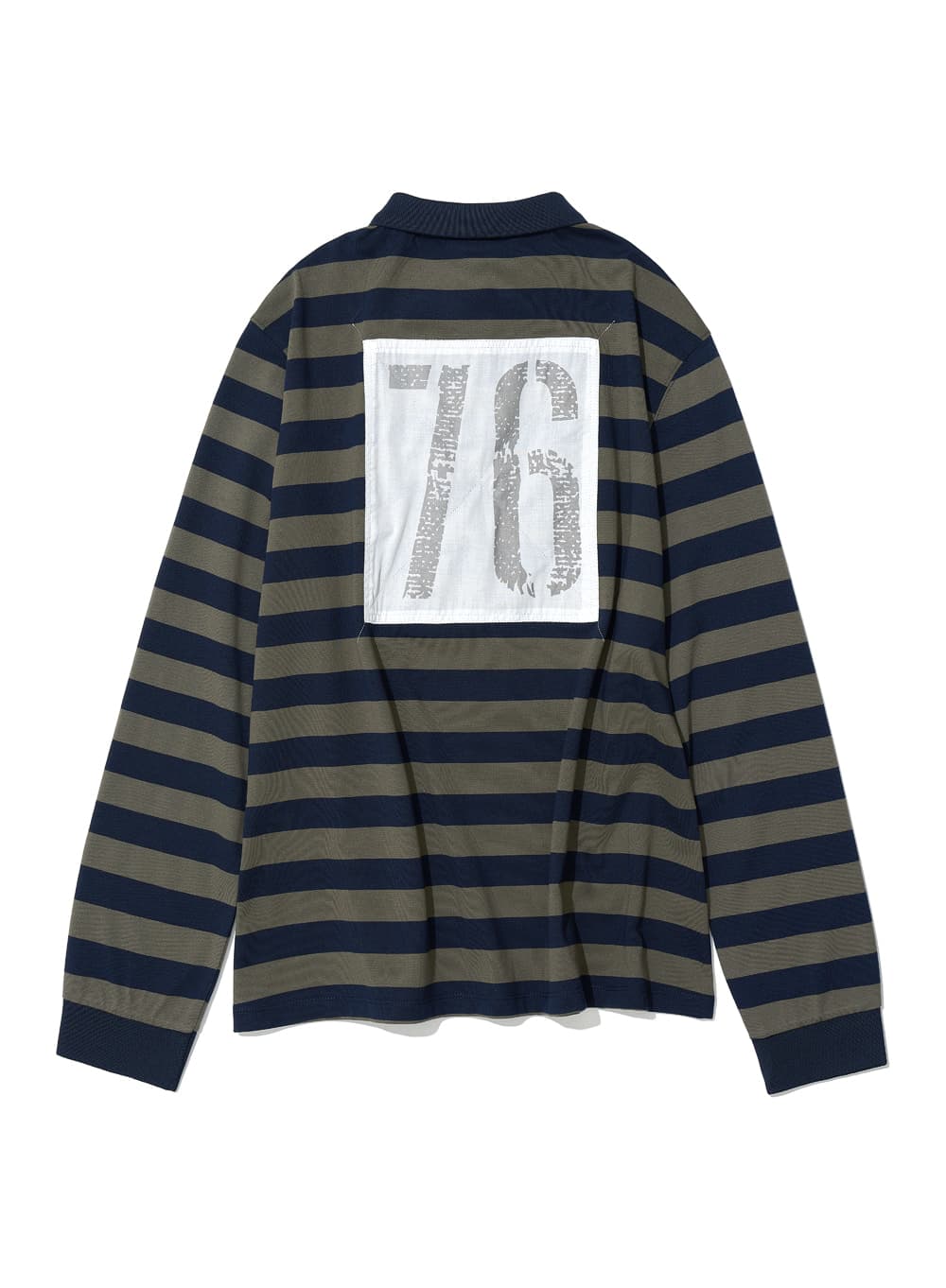TEAM 76 PATCH STRIPE POLO TEE_NAVY