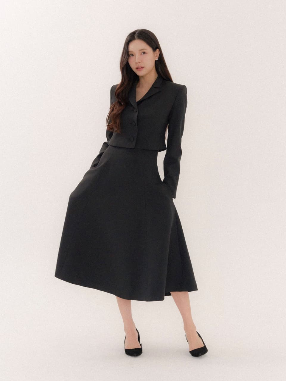 Signature Flare Skirt/ Black
