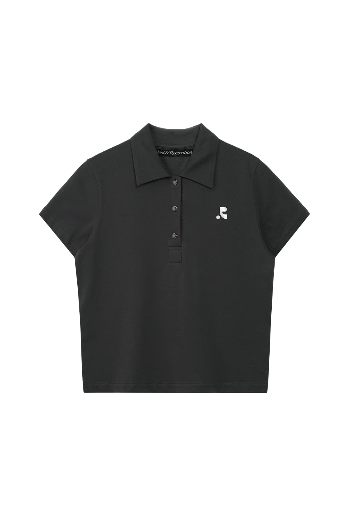 LIGHT POLO TOP - CHARCOAL