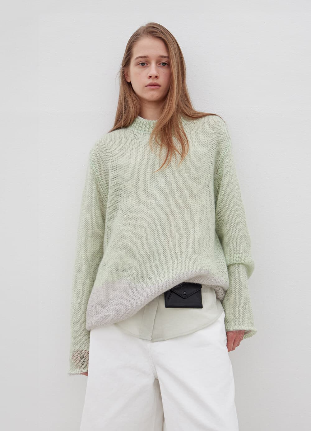 Kid-Mohair Moody Round Knit - Sage Mint