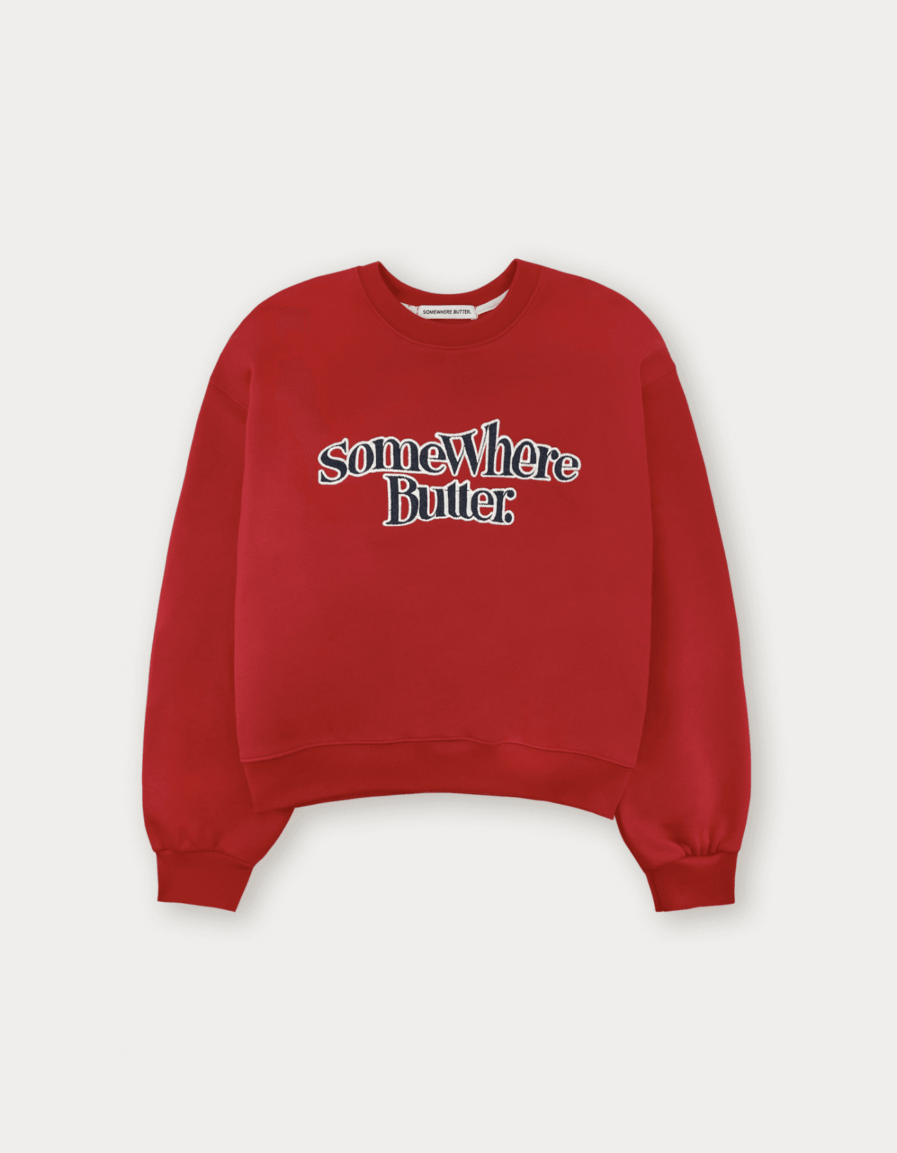 Denim Wave Logo Sweatshirt - Red