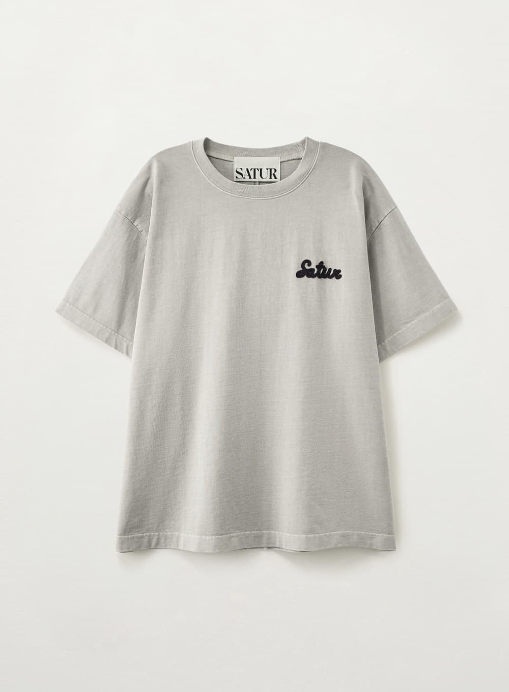 Flowing Small Logo Dyed T-Shirt - Gray