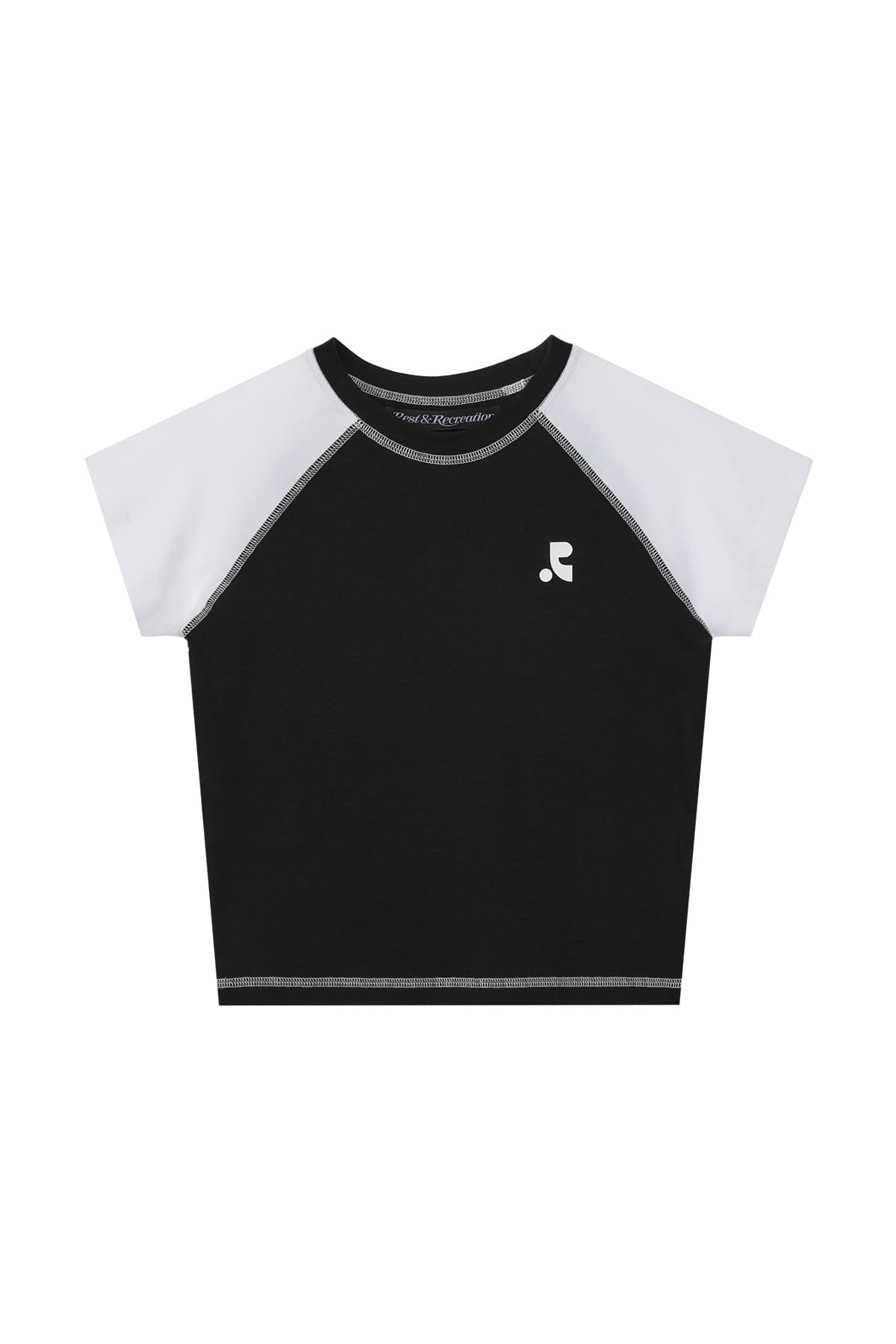 RAGLAN CROP TOP - BLACK