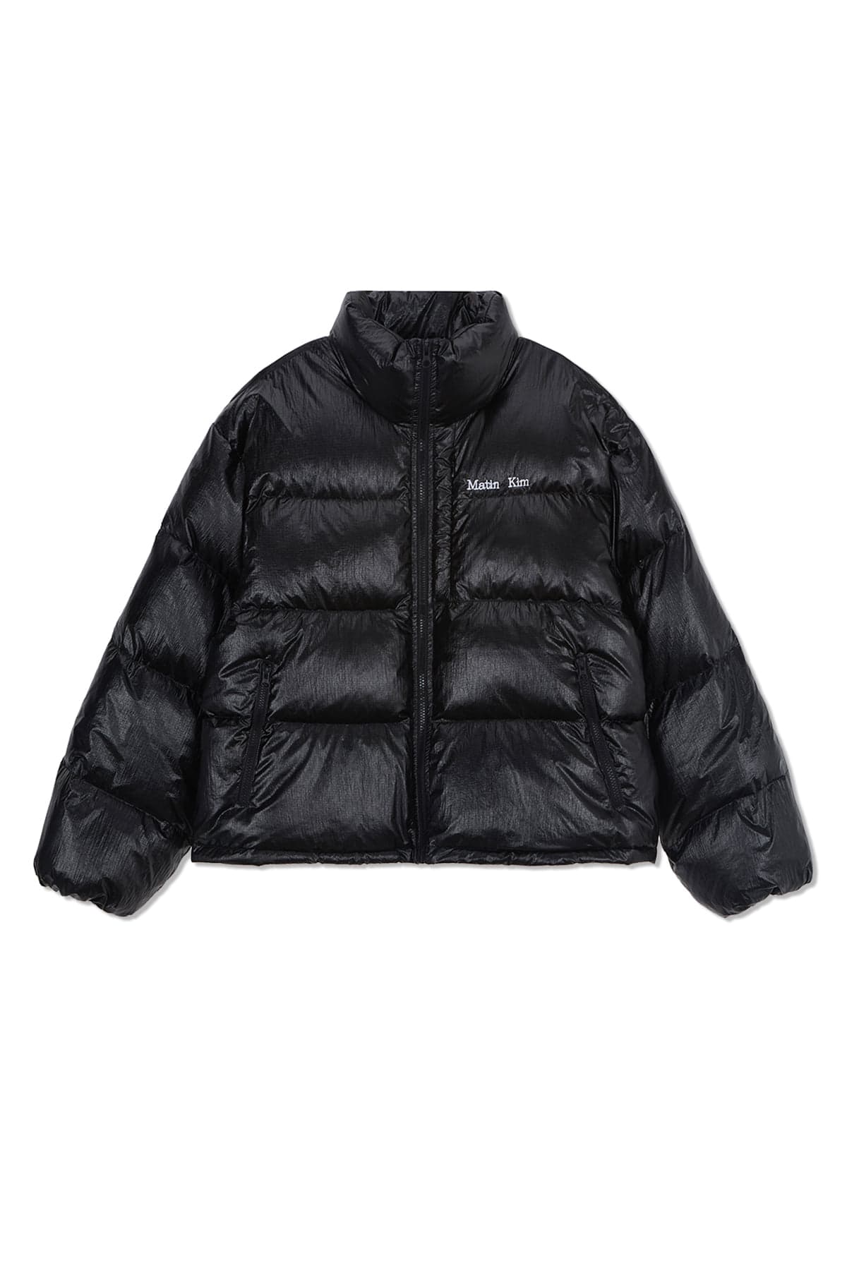 SMALL LOGO VOLUME DOWN JUMPER FOR MEN IN BLACK