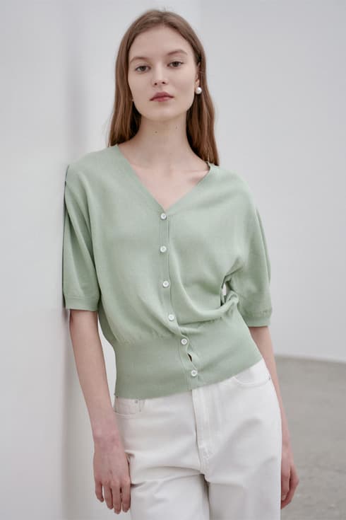 Summer volume sleeve cardigan [3colors]