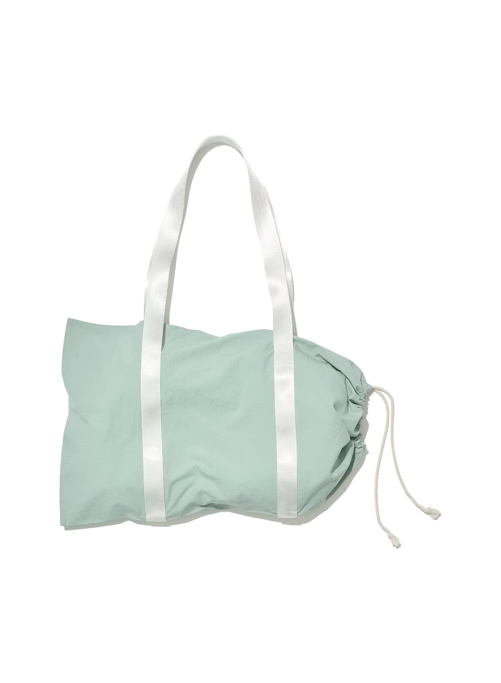 COTTON DUFFLE BAG_MINT GREY