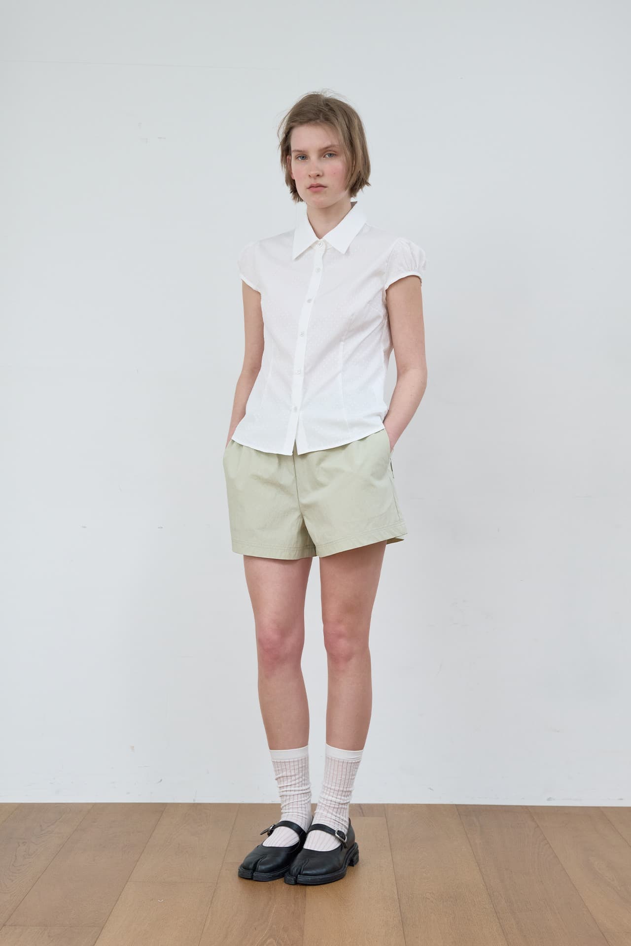 BASIC COTTON SHORTS_MINT
