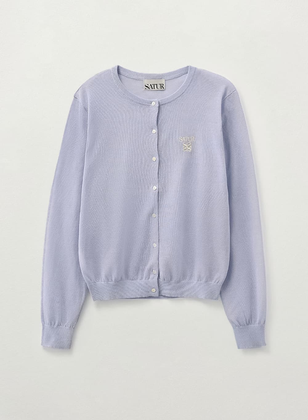 (W) Sheer Linen Long Sleeve Cardigan - Lavender