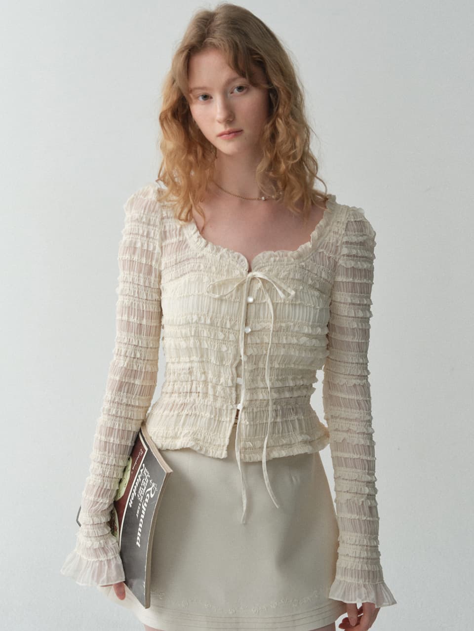Breeze Ruffle Cardigan(2color)