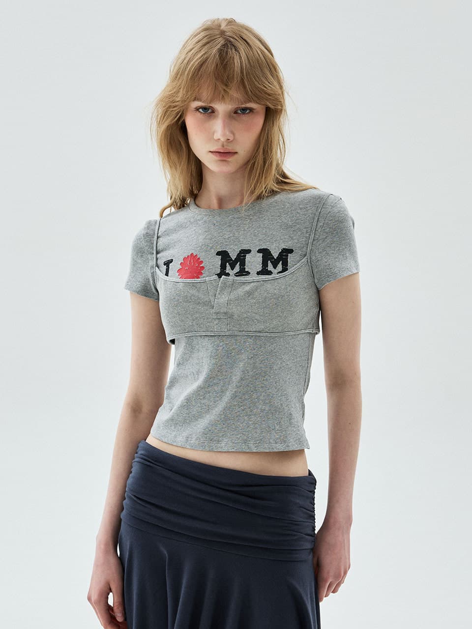 TSHIRT CRACKED IFMM LAYERED DETAIL_GREY