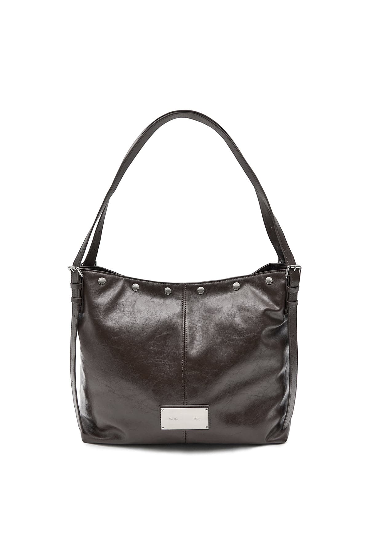 MATIN STUD POINT LARGE SHOULDER BAG IN BROWN