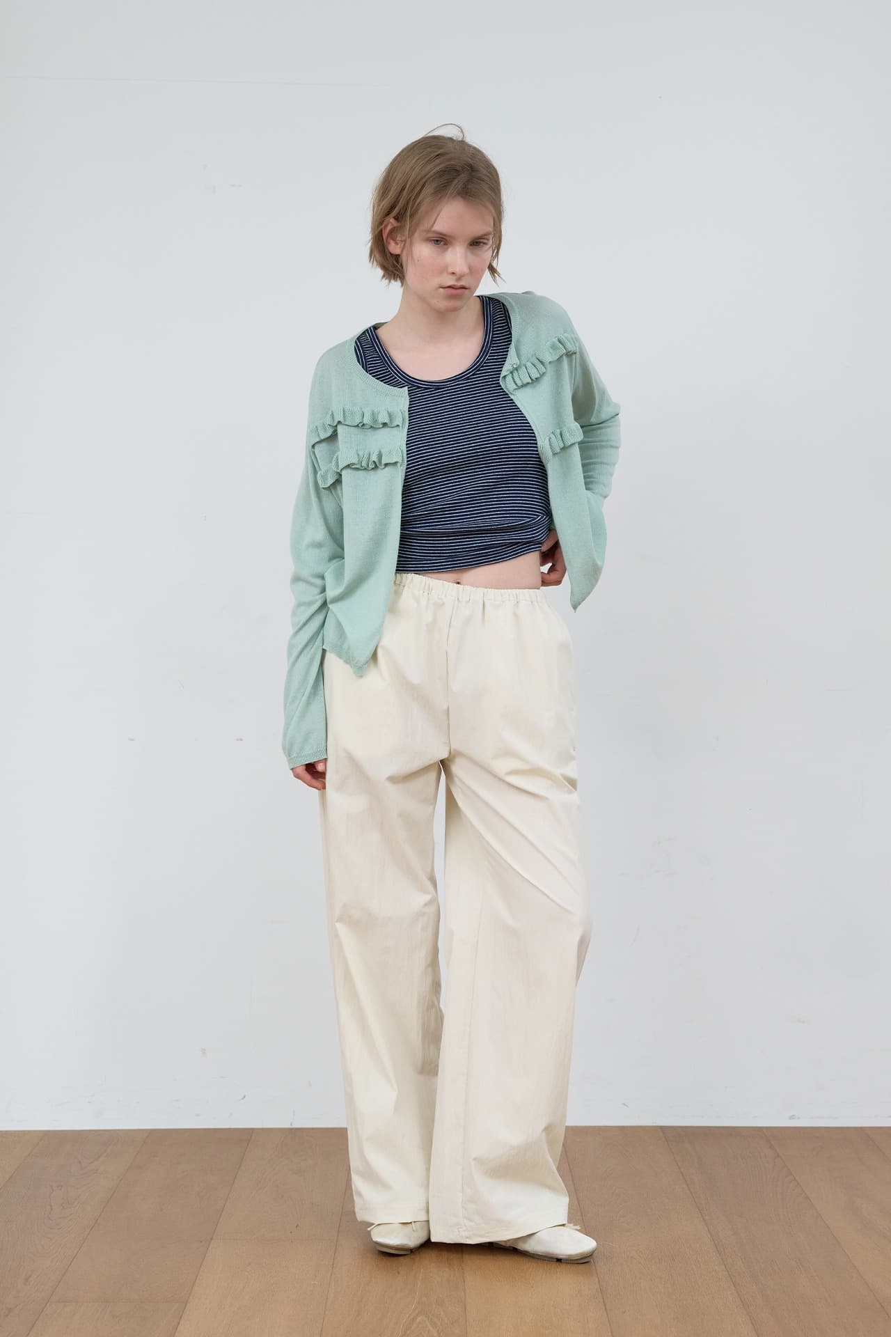 BASIC COTTON PANTS_LIGHT YELLOW