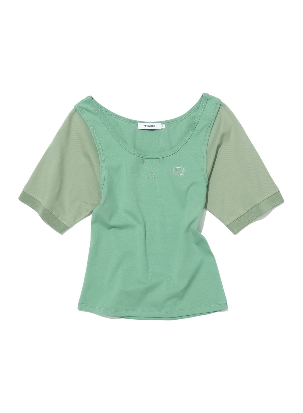 SCOOP-NECK BAT SLEEVE TOP_NEON GREEN