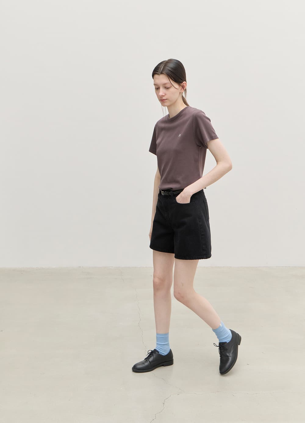 Classic Staple Denim Shorts - Black