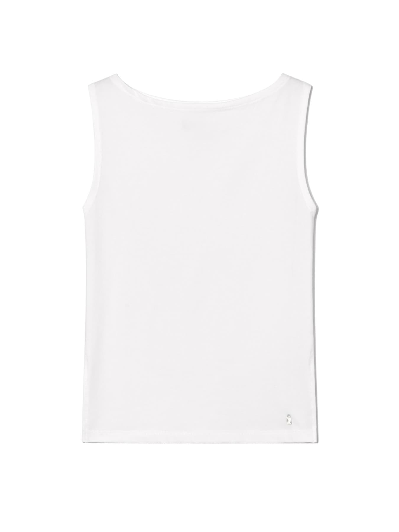 HILL SLIT SLEEVELESS TOP (WHITE)