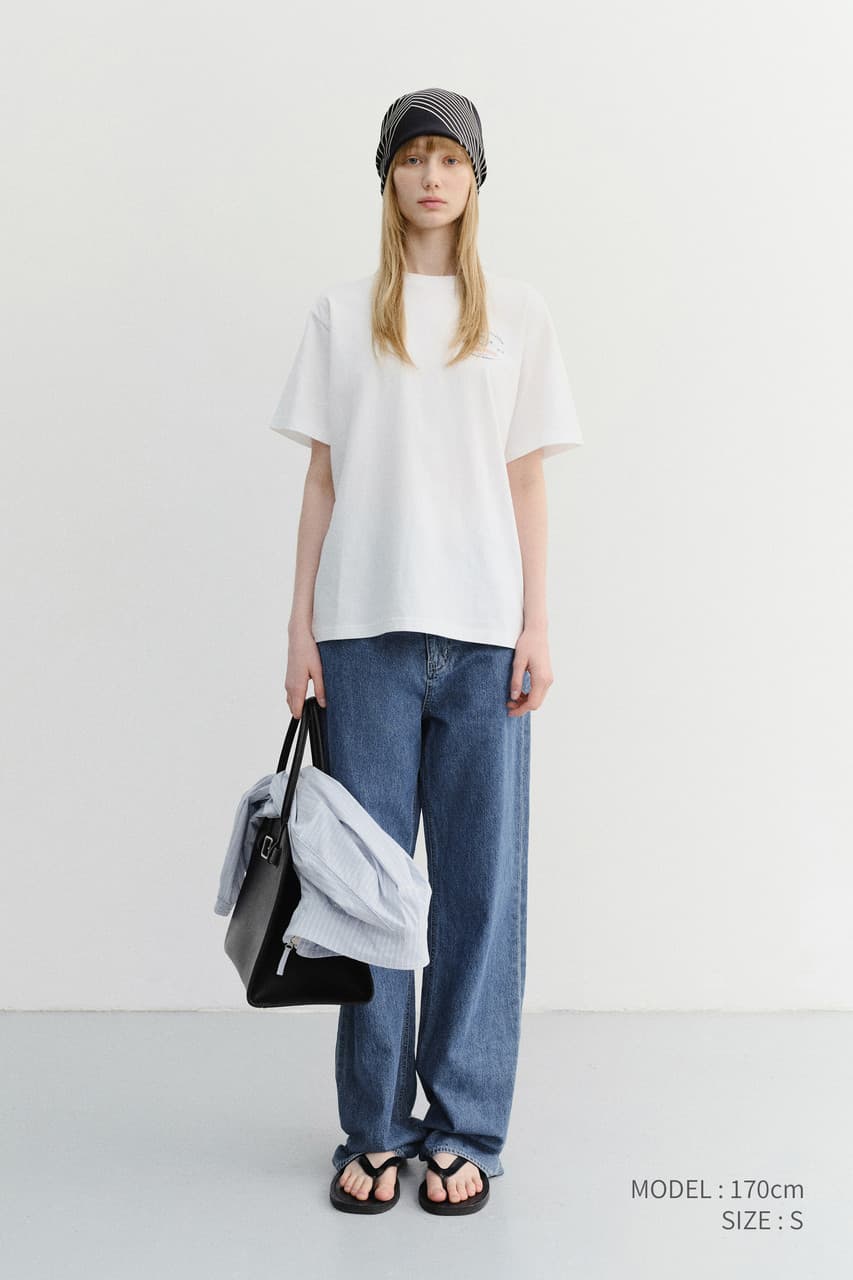 UNISEX CUPID ARCH BACK LOGO T-SHIRT OFF WHITE_UDTS6B128OW