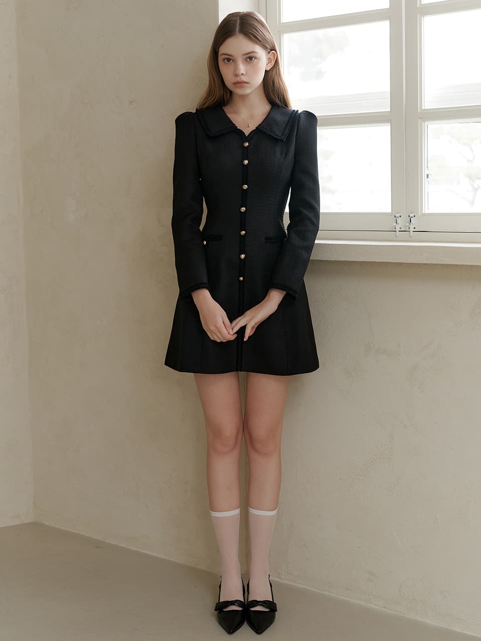Pebble Tweed Dress