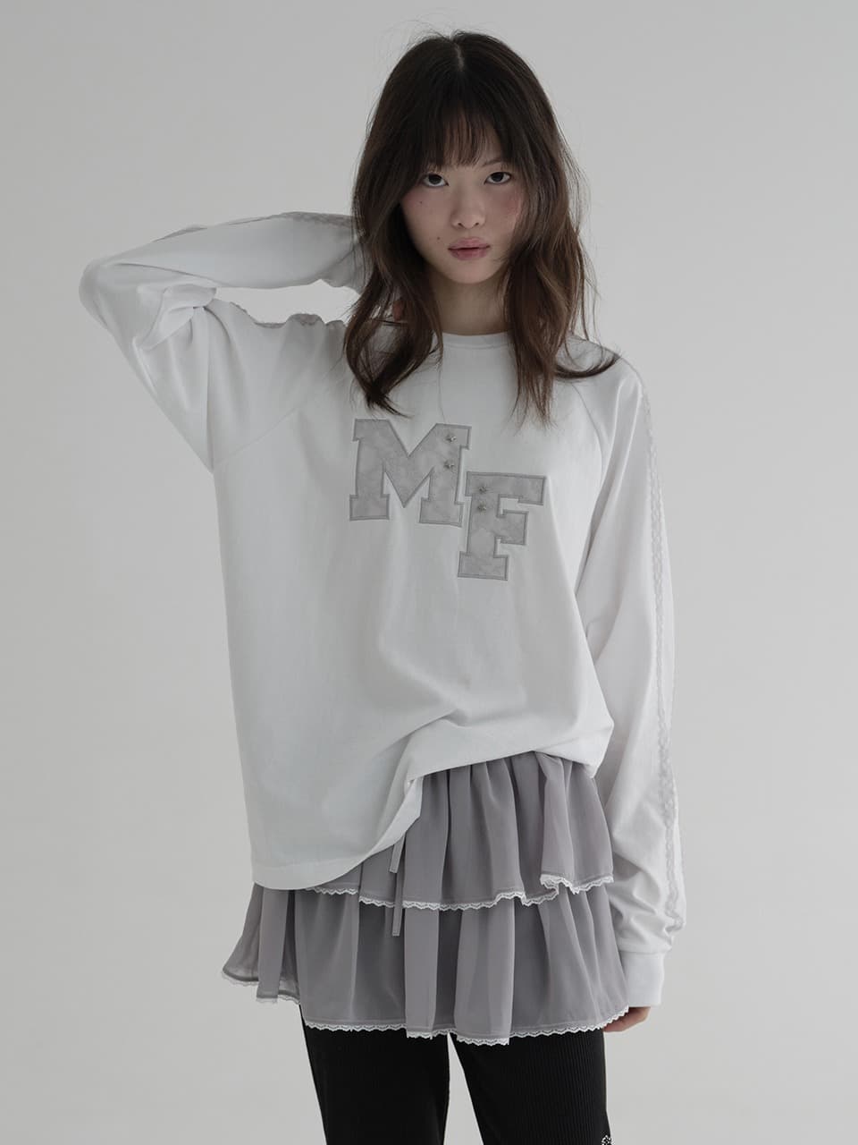 LOGO PATCHWORK T-SHIRT (WHITE)