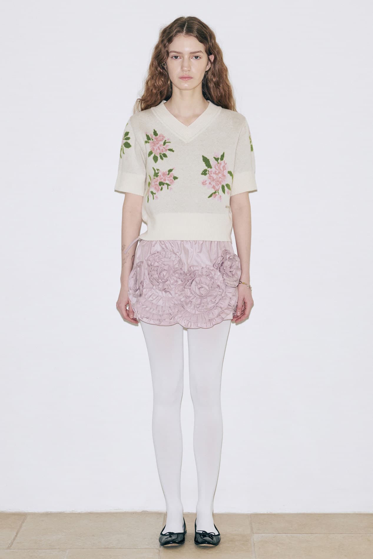 Flower Half Pullover (Ivory)