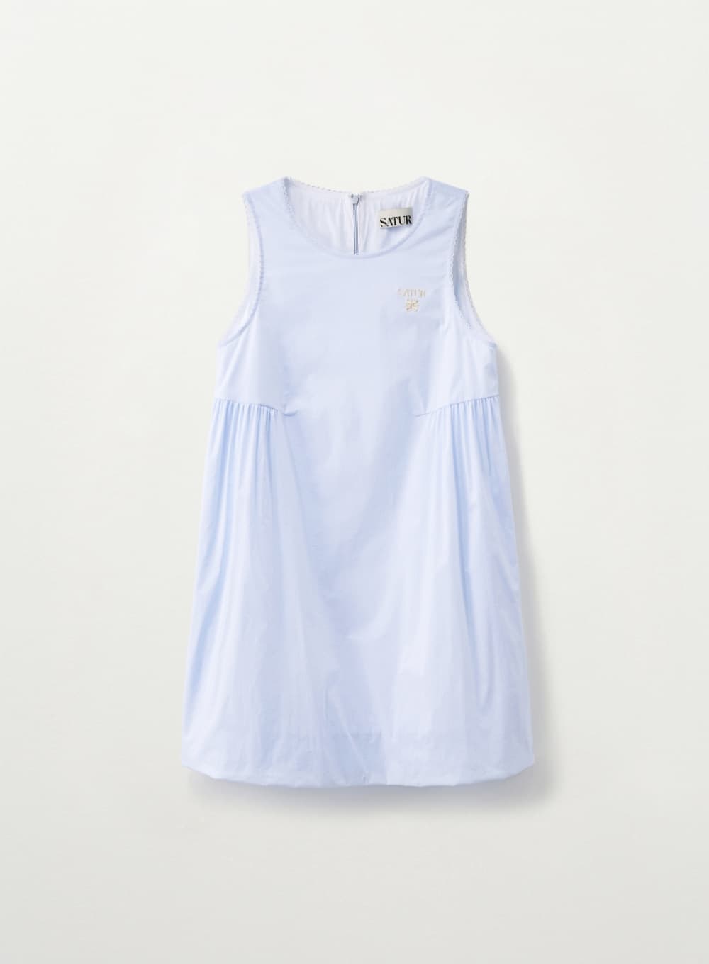 (W) Balloon Sleeveless One-piece - Sky Blue