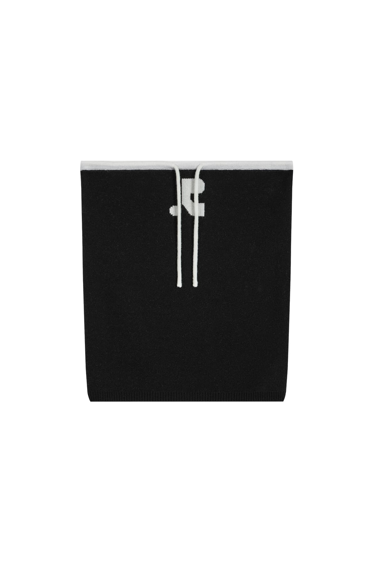 STRING KNIT TUBE TOP - BLACK