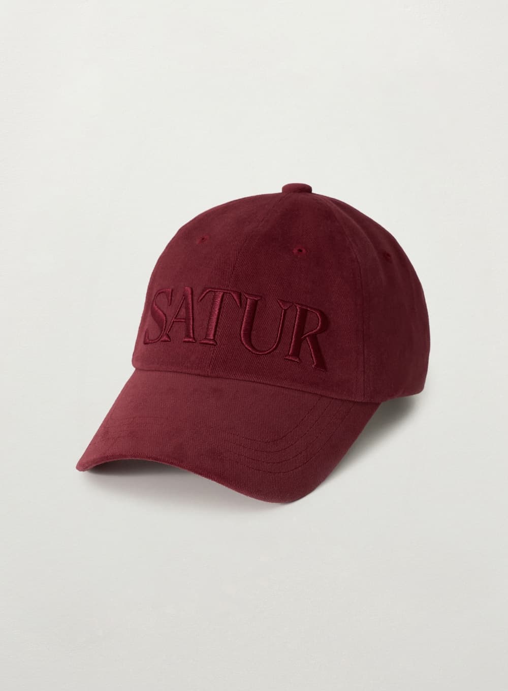 Vintage Casual Volume Embroidery Ball Cap - Burgundy