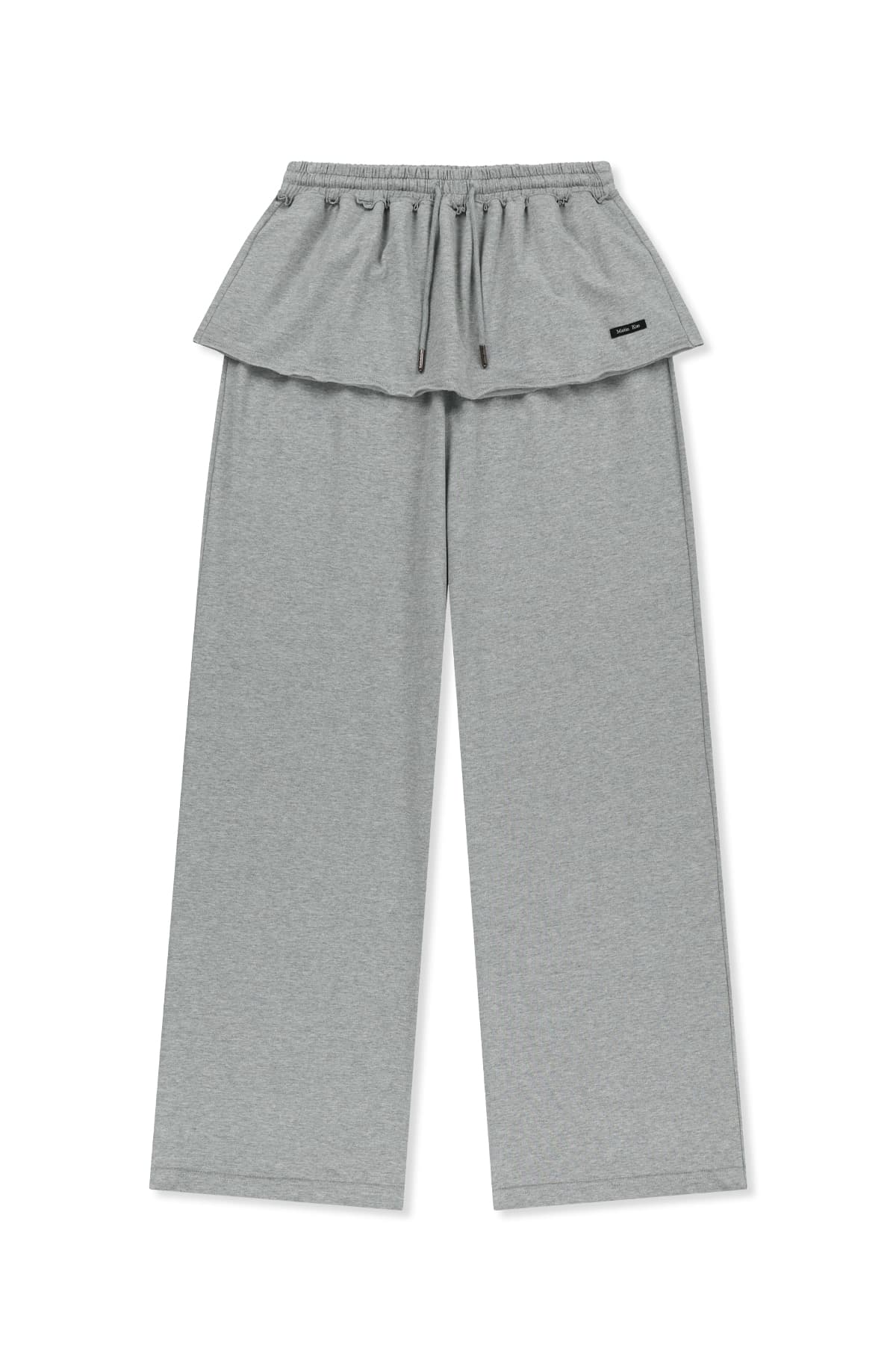 LAYERED SKIRT JERSEY PANTS IN GREY