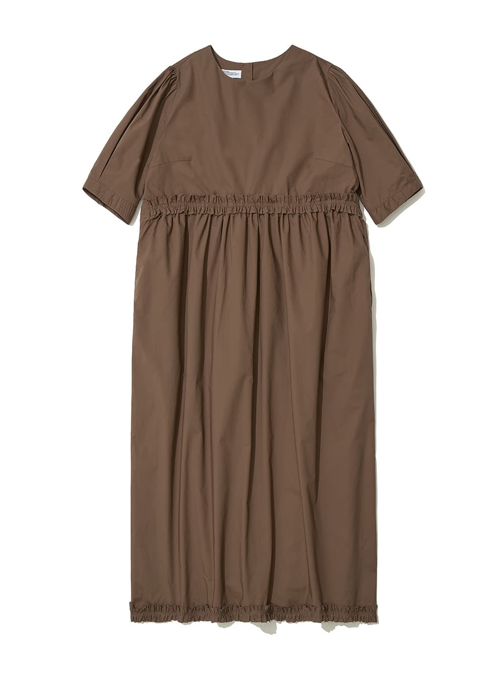 PUFF SLEEVE MAXI DRESS_BROWN