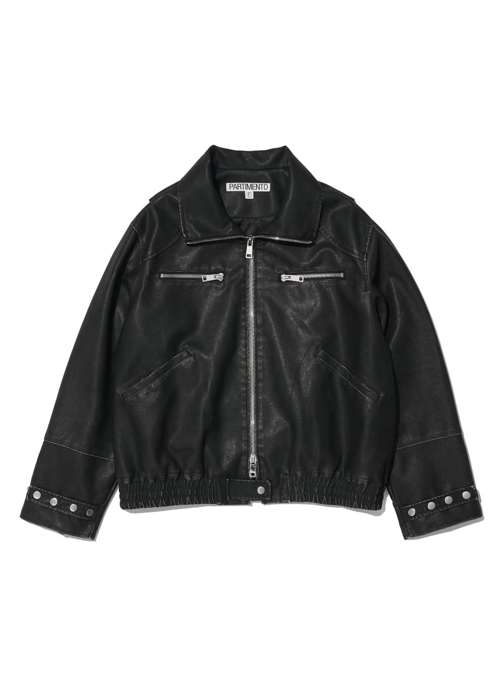 WASHED LEATHER BOMBER JACKET_BLACK