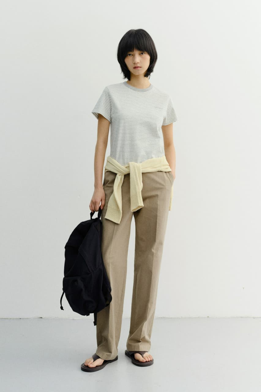 SUMMER STRAIGHT CHINO SLACKS DARK BEIGE_UDPA6B228I3