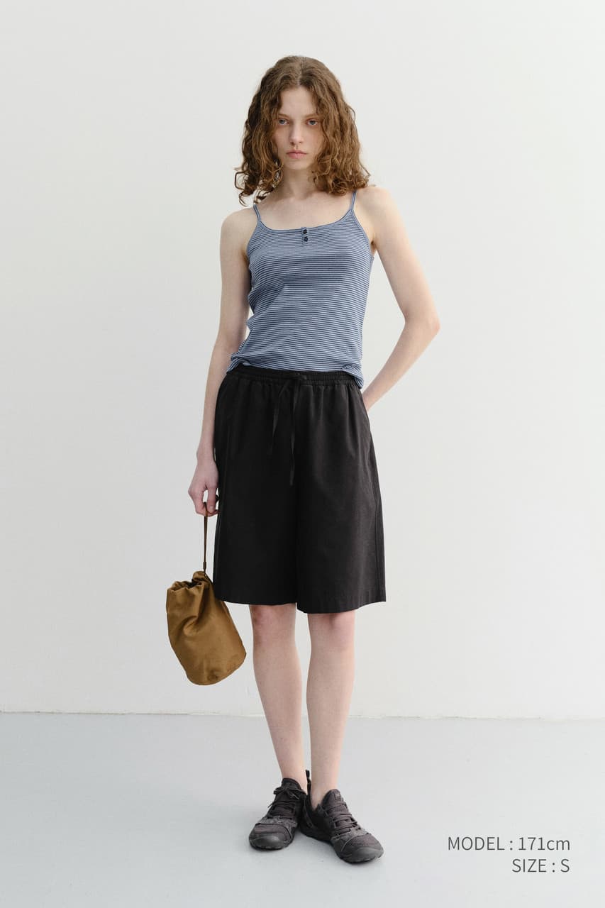 UNISEX PAJAMA BERMUDA SHORTS BLACK_UDPA6B122BK