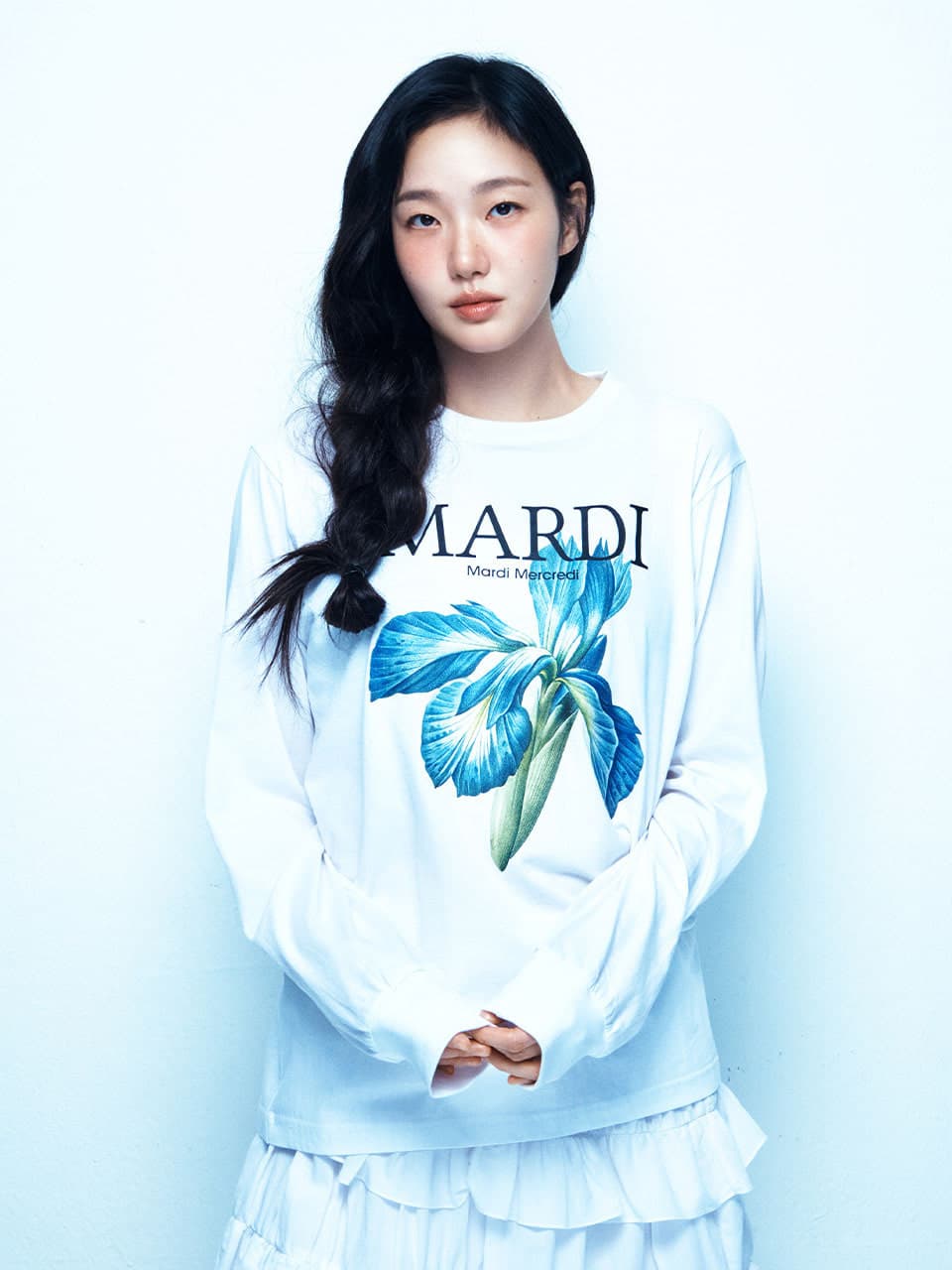 TSHIRT LONG SLEEVE LILIES 07_WHITE