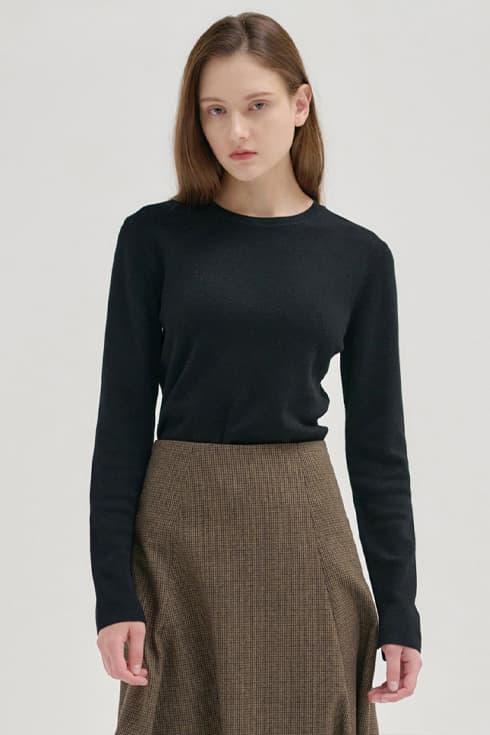 24FN basic crew neck knit pullover [3colors]