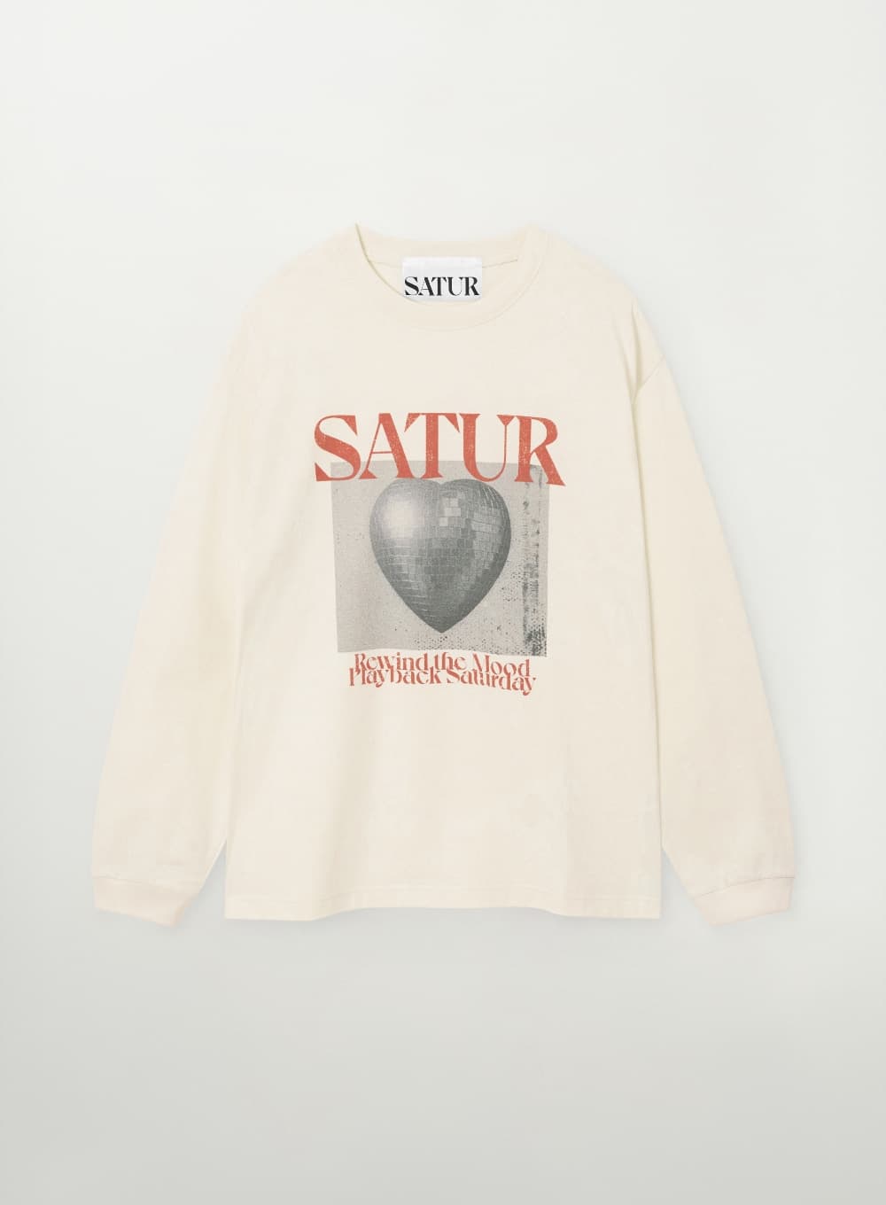 Mirrorball Graphic Long Sleeve - Cream