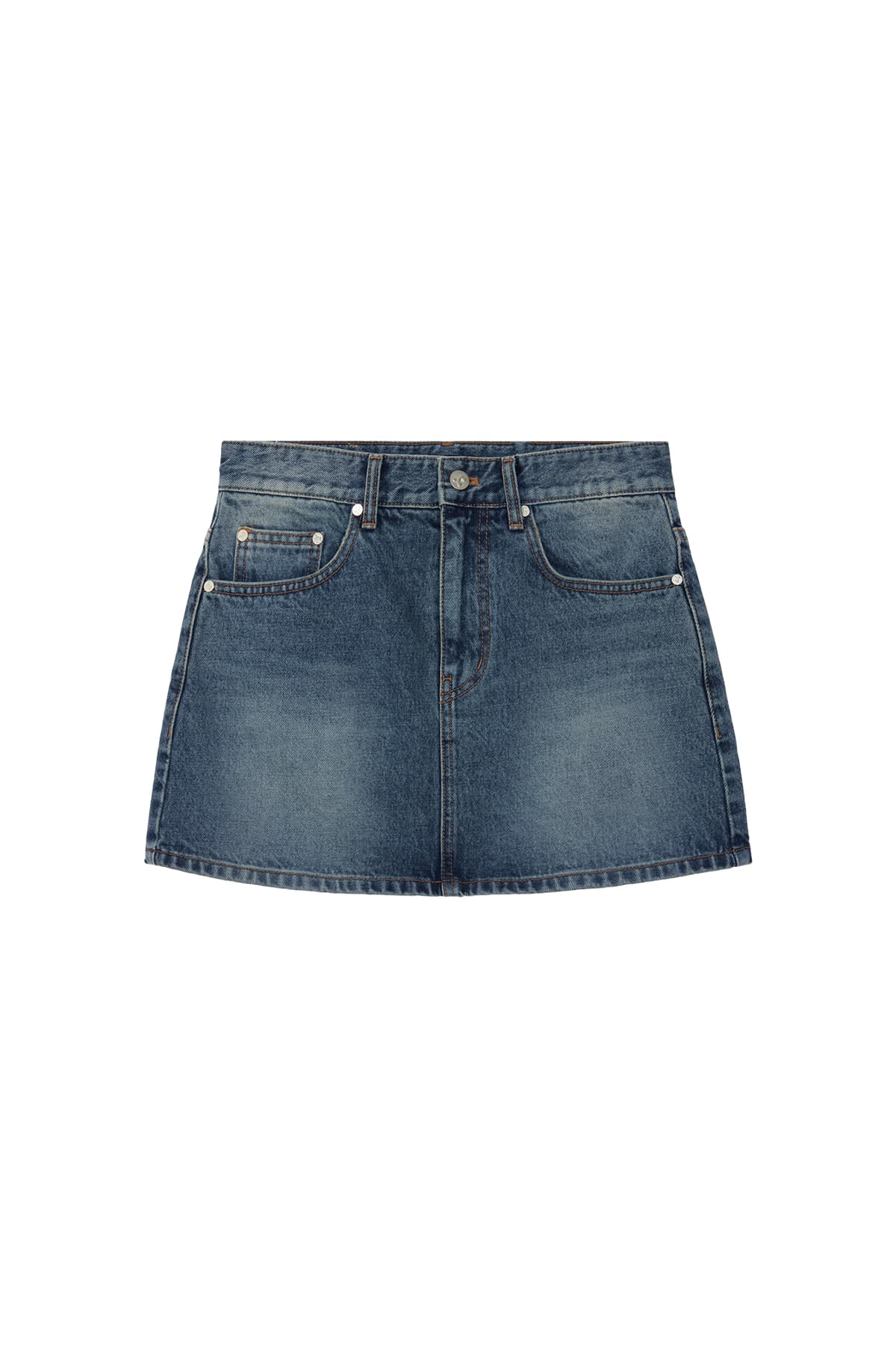 DENIM MINI SKIRT - BLUE