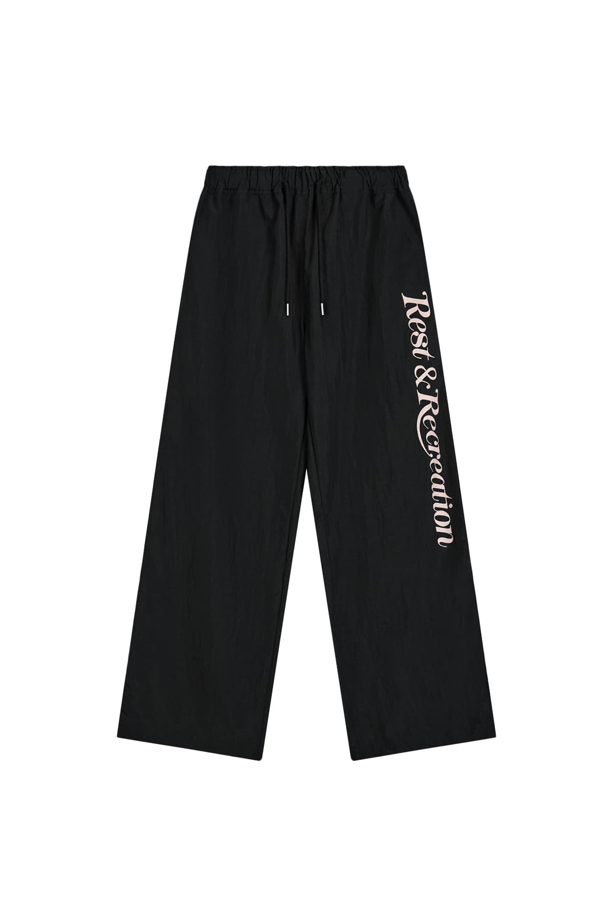 WIDE NYLON PANTS - BLACK