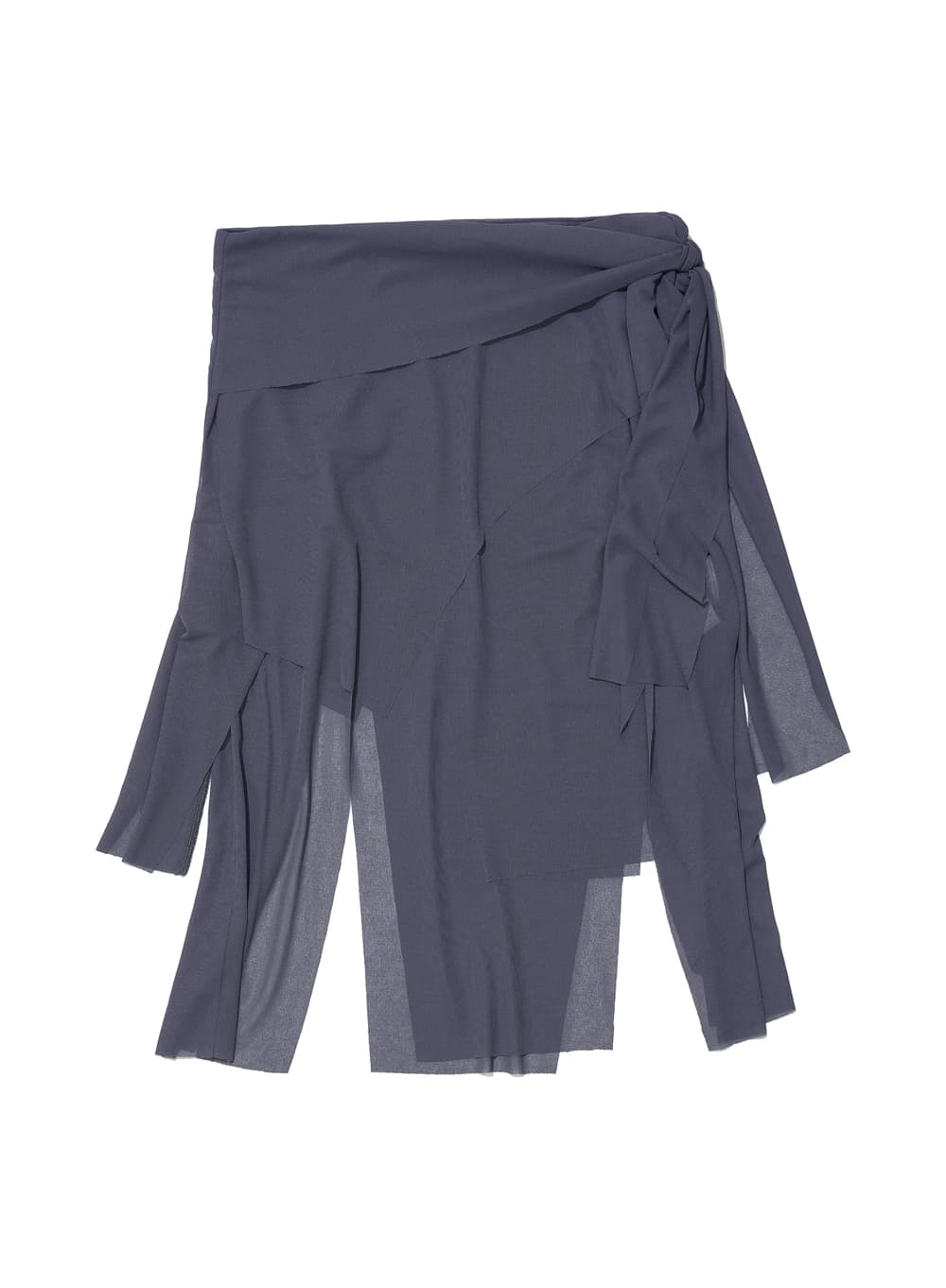 BOW-TIE PANELED MIDI SKIRT_CHARCOAL