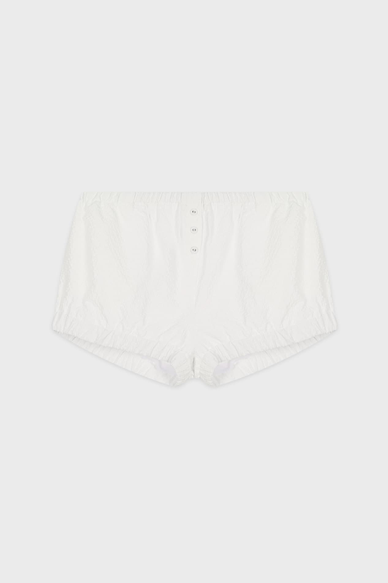 Shirring Shorts (White)