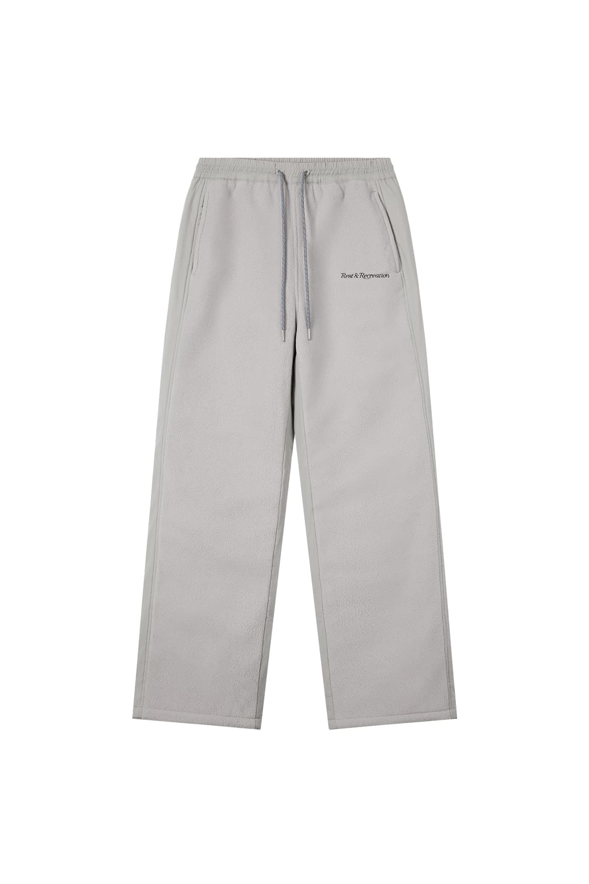 QUILTED JOGGER PANTS - LIGHT GREY