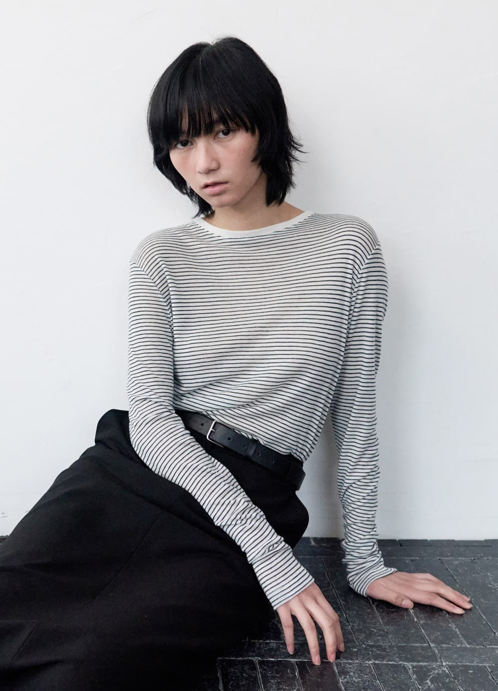 Standard Soft Stripe T-shirt - Off White Stripe