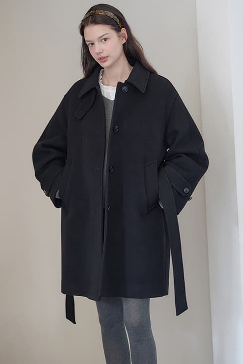 25WN single half coat [BK]